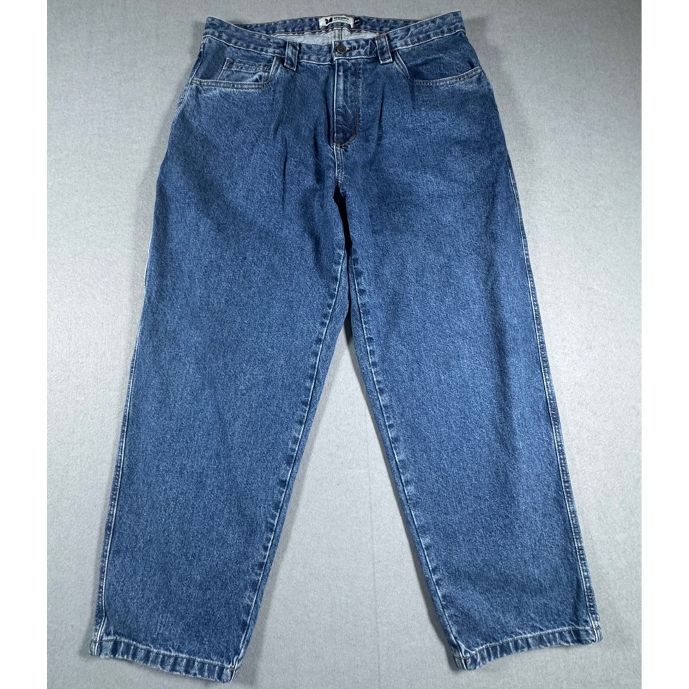 Monet Skateboards Carpenter Baggy Jean 36x29 Blue Relaxed Fit Utility Skater Y2K - Picture 2 of 9